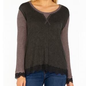 POL Effortless Style Lace Thermal Top